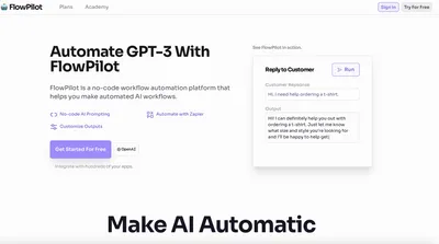 Flowpilot Automate OpenAi and Other LLMs